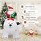 Costway 6.5 FT Christmas Inflatable Santa Riding Polar Bear w/ Shaking Head LED Lights